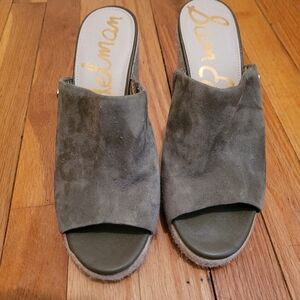 Sam Edelman Olive Green Women's Espadrille Wedges